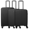 Travelite Air Stripe - 4-Wheel Trolley Set 3 pcs. (black, Set 3tlg.)