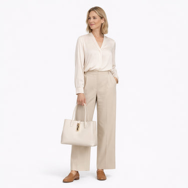 Furla Goccia Tote Base - Henkeltasche M 33 cm (panna) - Ansicht 7