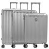 Heys Luxe - 4-Wheel Trolley Set 3 pcs. L/M/S adult (silver)