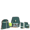 Lässig School Set Boxy Unique - School Backpack Set 7-piece (Dark Green Ocean Edition)