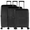 Heys AirLite - 4-Wheel Trolley Set 3 pcs. L/M/S expandable (black)