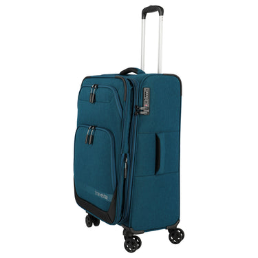 Travelite Kick Off - 4-Rollen-Trolley M 67 cm erw. (petrol)