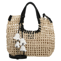 FREDsBRUDER Sun Carrier Square - Shopper (natural straw & black)
