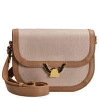 Coccinelle Dew Bicolor - Crossbody Bag 22 cm (rosette/blanco)