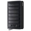 Secrid Slimwallet Emboss Lines - Kreditkartenetui 6cc 10.2 cm RFID (black+)