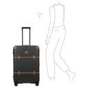 Brics Bellagio - 4 - Rollen - Trolley 70.5 cm erw. recycelt (black/tan) - Markenkoffer