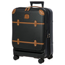 Brics Bellagio - 4 - Rollen - Kabinentrolley mit Vortasche 55 cm erw. recycelt (black/tan) - Markenkoffer