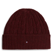Tommy Hilfiger Flag Cable - Beanie (deep burgundy)