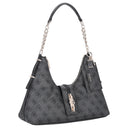 Guess Yvonne Logo Hobo - Schultertasche 32 cm (coal logo) - Ansicht 5