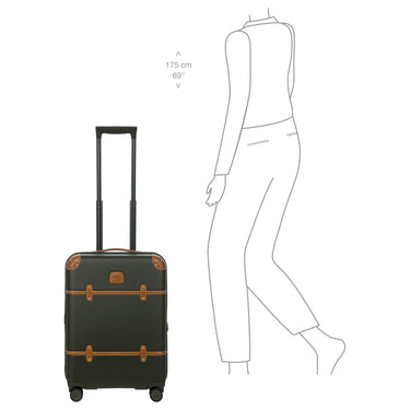 Brics Bellagio - 4 - Rollen - Kabinentrolley 55 cm recycelt (olive) - Markenkoffer