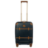 Brics Bellagio - 4 - Rollen - Kabinentrolley mit Vortasche 55 cm erw. recycelt (blue/tan) - Markenkoffer