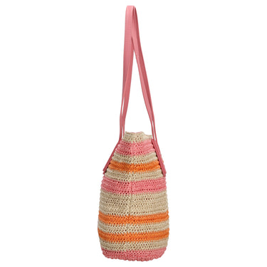 Seidenfelt Savonlinna - Shopper 47 cm (natural straw with pink&orange stripes) - Ansicht 3
