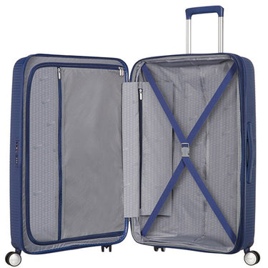 American Tourister Soundbox - 4 - Rollen - Trolley 67 cm erw. (blau) - Markenkoffer