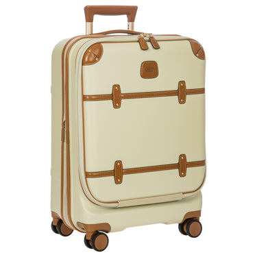 Brics Bellagio - 4 - Rollen - Kabinentrolley mit Vortasche 55 cm erw. recycelt (cream) - Markenkoffer