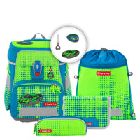 Step by Step Space NEON Schulranzen-Set 5 tlg. (Race Car Chuck)