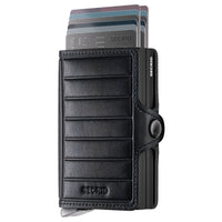 Secrid Twinwallet Emboss Lines - Kreditkartenetui 12cc 10.2 cm RFID (black+) - Ansicht 2