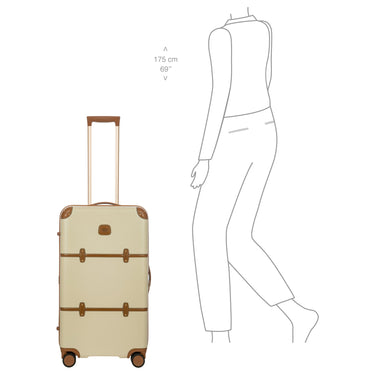 Brics Bellagio Trunk - 4 - Rollen - Trolley 74 cm recycelt (cream) - Markenkoffer