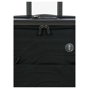 Brics BY Ulisse - 4 - Rollen - Kabinentrolley mit Vortasche 55 cm erw. USB (black, 55 cm (Vortasche)) - Markenkoffer