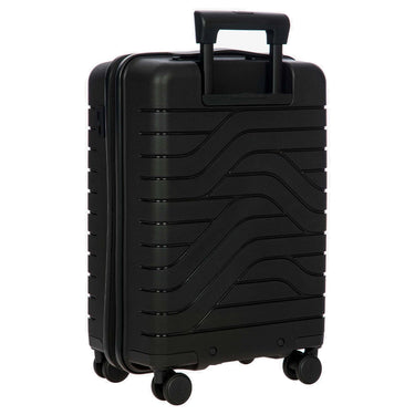 Brics BY Ulisse - 4 - Rollen - Kabinentrolley mit Vortasche 55 cm erw. USB (black, 55 cm (Vortasche)) - Markenkoffer