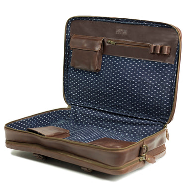 Buckle & Seam Albert - Aktentasche XL 41 cm (brown/blue) - Markenkoffer