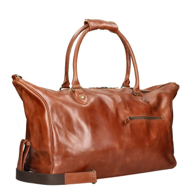 Buckle & Seam Linwood Weekender - Reisetasche 50 cm Leder (cognac/dots) - Markenkoffer