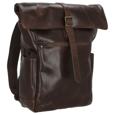 Buckle & Seam Norman - Rolltop Rucksack 61 cm (braun/blau) - Markenkoffer