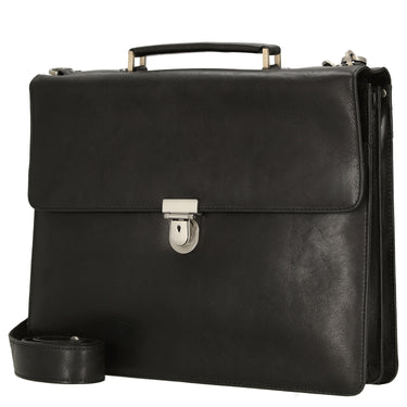 Leonhard Heyden Tradition - Briefcase 1 Compartment Leather 15" 38 cm (Color: black)