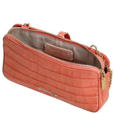 Coccinelle Mini Bag Croco Soft - Umhängetasche 20 cm (geranium) - Markenkoffer