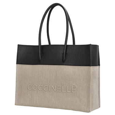 Coccinelle Myrtha Canvas - Umhängetasche 27 cm (natural/noir) - Markenkoffer