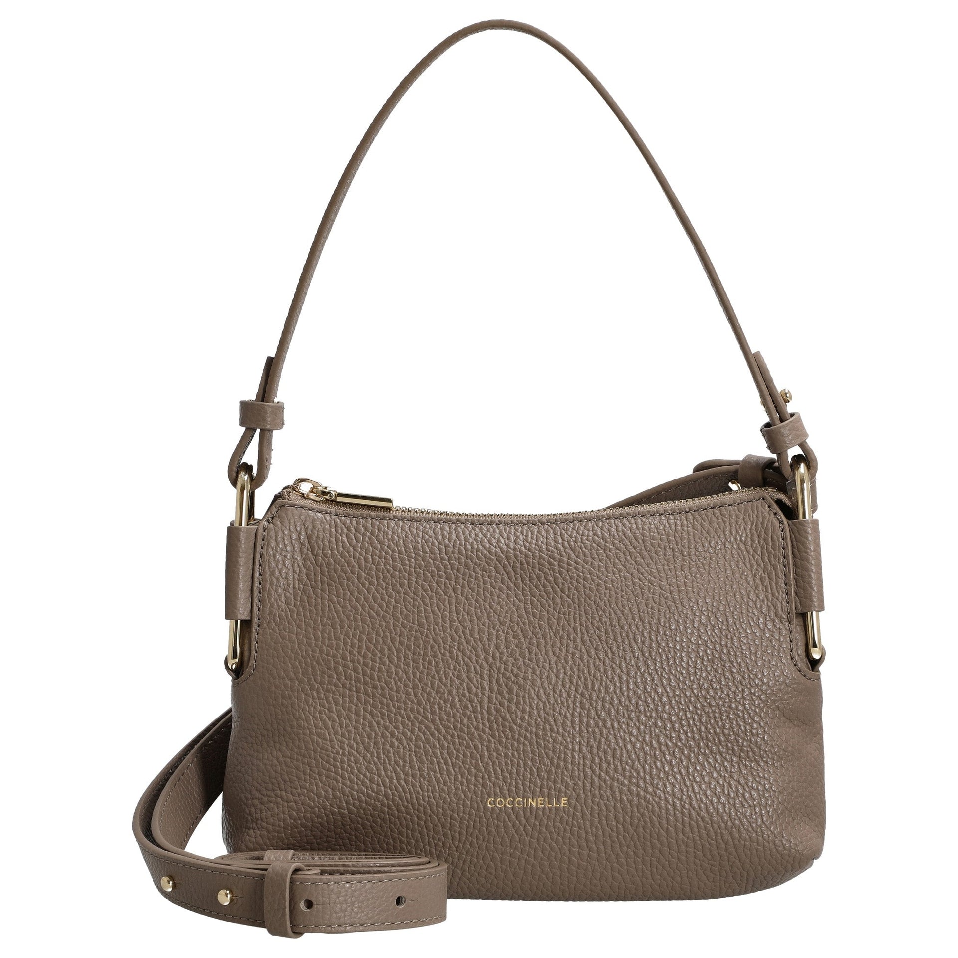Coccinelle Rebekka Shoulder Bag 23 cm (Color: Warm Taupe)