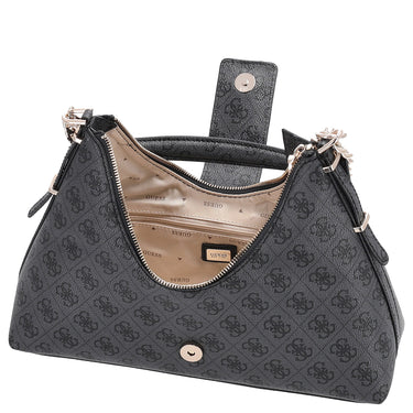 Guess Yvonne Logo Hobo - Schultertasche 32 cm (coal logo) - Ansicht 6