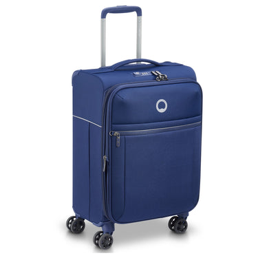 Delsey Paris Brochant 2.0 - 4 - Rollen - Kabinentrolley S 55 cm erw. (blau) - Markenkoffer