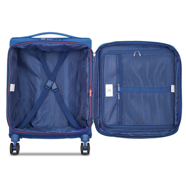 Delsey Paris Montmartre Air 2.0 - 4 - Rollen - Kabinentrolley Slim Line S 55 cm (Farbe: blau) - Markenkoffer