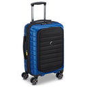 Delsey Paris Shadow 5.0 - 4 - Rollen - Kabinentrolley mit Vordertasche S 55 cm erw. USB (blau) - Markenkoffer