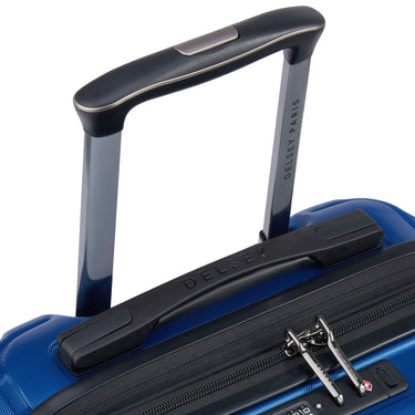 Delsey Paris Shadow 5.0 - 4 - Rollen - Kabinentrolley mit Vordertasche S 55 cm erw. USB (blau) - Markenkoffer