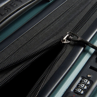 Delsey Paris Shadow 5.0 - 4 - Rollen - Kabinentrolley mit Vordertasche S 55 cm erw. USB (grün) - Markenkoffer