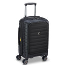 Delsey Paris Shadow 5.0 - 4 - Rollen - Kabinentrolley mit Vordertasche S 55 cm erw. USB (schwarz) - Markenkoffer
