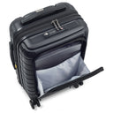Delsey Paris Shadow 5.0 - 4 - Rollen - Kabinentrolley mit Vordertasche S 55 cm erw. USB (schwarz) - Markenkoffer