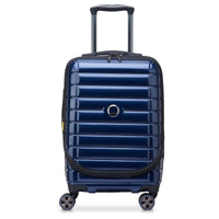 Delsey Paris Shadow 5.0 - 4 - Rollen - Kabinentrolley mit Vortasche S 55 cm erw. USB (marineblau) - Markenkoffer