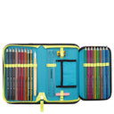 DerDieDas ErgoFlex Easy Exclusive LED - Schulranzen Set 5 tlg. 950g (Crazy) - Markenkoffer