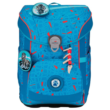 DerDieDas ErgoFlex Easy Exklusiv Superflash - Schulranzen Set 5 tlg. 950g (Blue Ice) - Markenkoffer