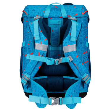 DerDieDas ErgoFlex Easy Exklusiv Superflash - Schulranzen Set 5 tlg. 950g (Blue Ice) - Markenkoffer