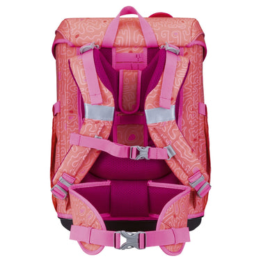 DerDieDas ErgoFlex Easy Exklusiv Superflash - Schulranzen Set 5 tlg. 950g (Coral Reef) - Markenkoffer