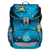 DerDieDas ErgoFlex Exklusiv LED - Schulranzen Set 5tlg. 800g (Rainbow Star) - Markenkoffer