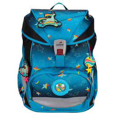 DerDieDas ErgoFlex Exklusiv LED - Schulranzen Set 5tlg. 800g (Rainbow Star) - Markenkoffer