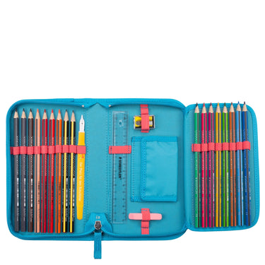 DerDieDas ErgoFlex Exklusiv LED - Schulranzen Set 5tlg. 800g (Rainbow Star) - Markenkoffer