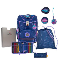 DerDieDas ErgoFlex - Schulranzen Set 5tlg. 800g (Deep Ocean) - Markenkoffer