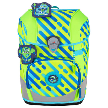 DerDieDas ErgoFlex Tiny Exklusiv Neon - Schulranzen Set 5tlg. 900g (Monster) - Markenkoffer
