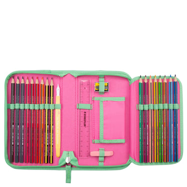 DerDieDas ErgoFlex Tiny Exklusiv Superflash - Schulranzen Set 5 tlg. 900g (Paradise) - Markenkoffer