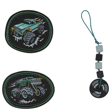 DerDieDas ErgoFlex Tiny Exklusiv Superflash - Schulranzen Set 5 tlg. 900g (Super Trunk) - Markenkoffer